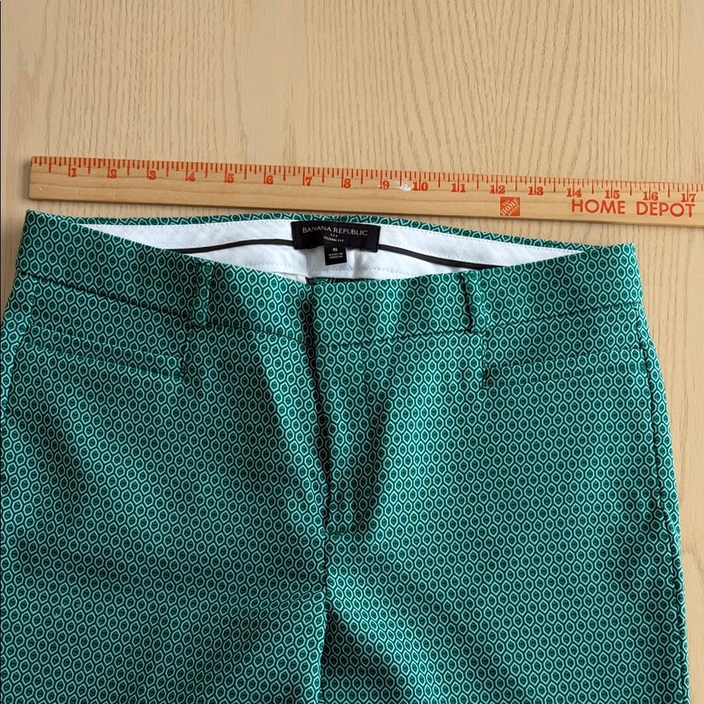 Green Patterned Pants - Picture 3 of 7